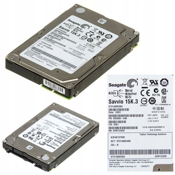 Hard Disk 2.5'', 146GB, 15K RPM, 64MB, SAS-2, Fujitsu