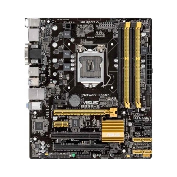 Placa de baza ASUS B85M-E, microATX, 4 sloturi DIMM, 6x SATA, 214x244mm