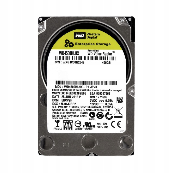 Hard Disk 2.5' Western Digital VelociRaptor 450GB 10K SATA III, 32MB Cache