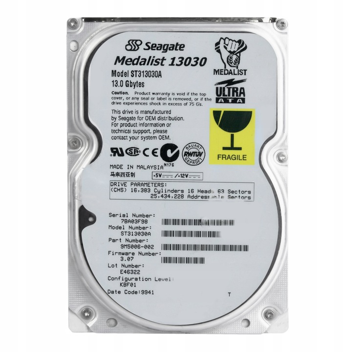 Hard Disk 3.5'' Seagate ST313030A 13GB 5400RPM ATA