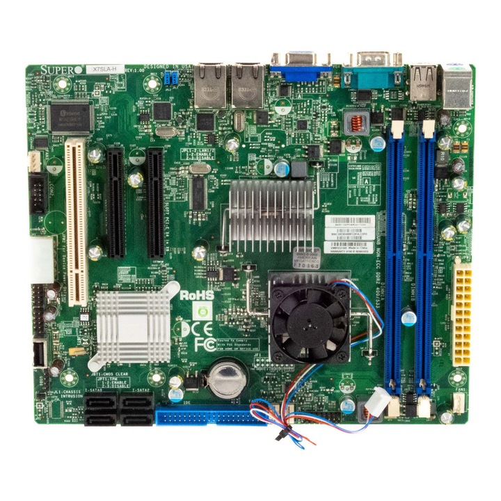 Supermicro X7SLA-H alaplap, Dual Core Intel Atom 330, DDR2, 2 RAM foglalat, FlexATX