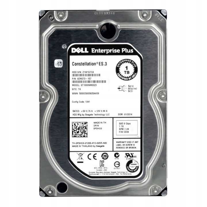 Merevlemez 1TB DELL ST1000NM0023 7200RPM 16MB 3.5''
