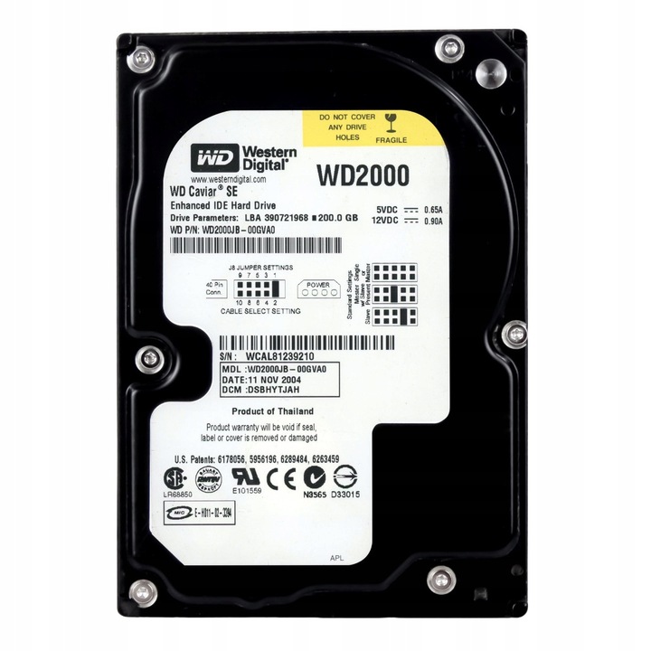 Hard Disk 200GB, Western Digital, Caviar SE, 7200 RPM, 3.5"