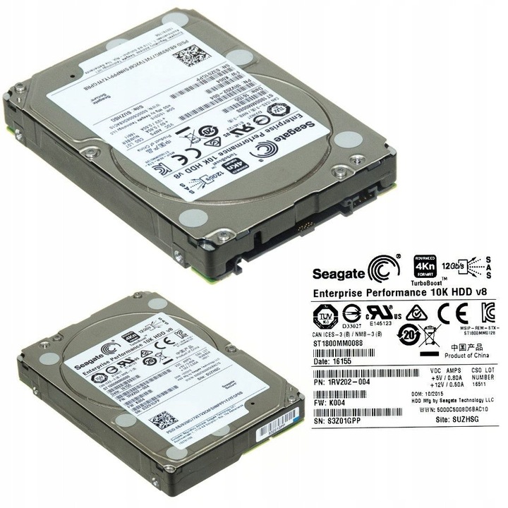 Hard Disk 1.8TB, Seagate, 10.000 RPM, SAS 12Gbps, 2.5''