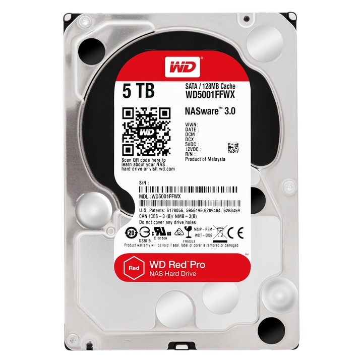 Hard Disk 5TB WD Red Pro 7200RPM 128MB SATA III 3.5"