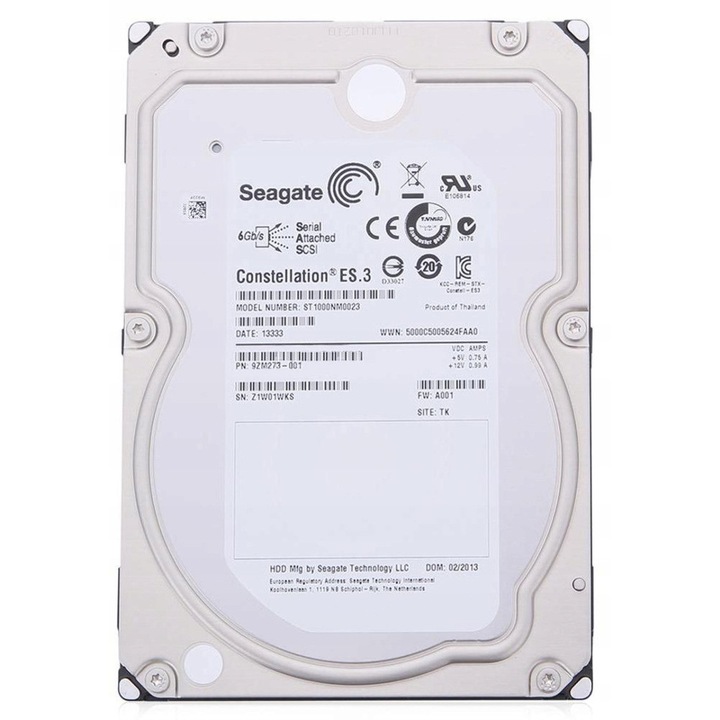 Hard Disk 1TB Seagate ST1000NM0023 7200RPM 128MB SAS-2 3.5''