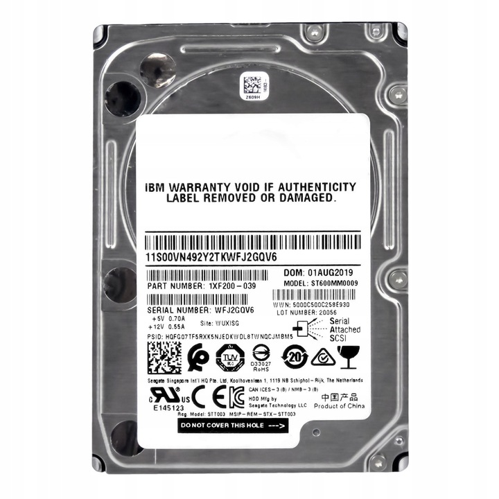 Hard Disk 600GB 10K 128MB SAS-2 2.5"
