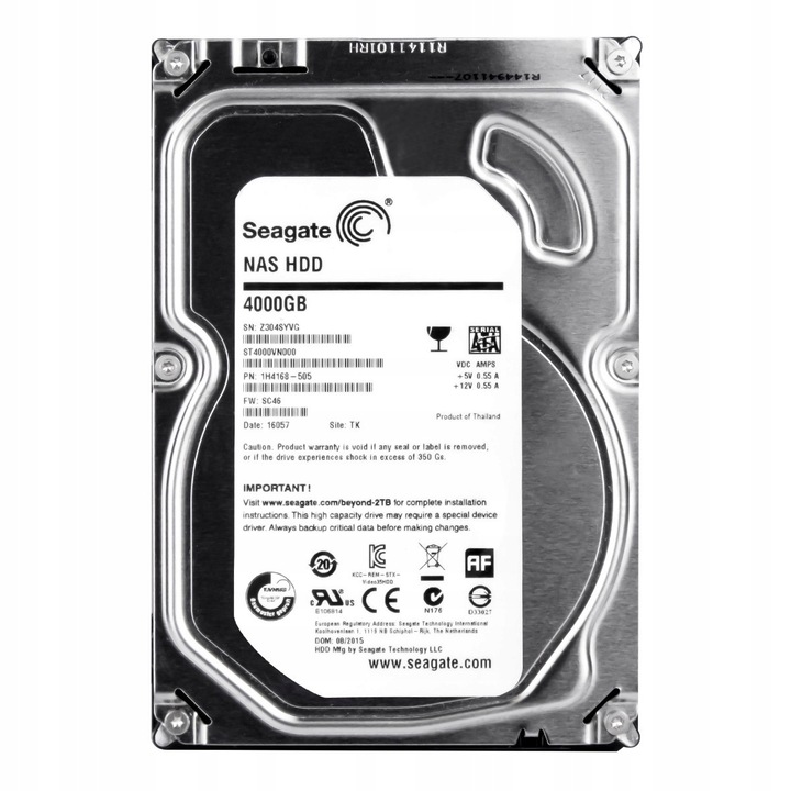 Hard Disk 4TB Seagate NAS HDD 5900RPM 64MB SATA III 3.5''