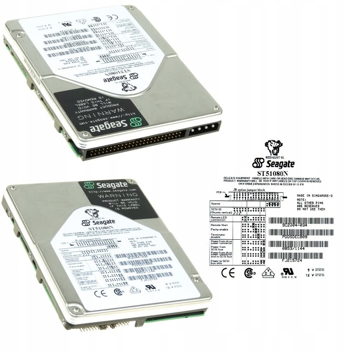 Merevlemez 3.5'' Seagate ST51080N 1GB SCSI 50-PIN 5400RPM