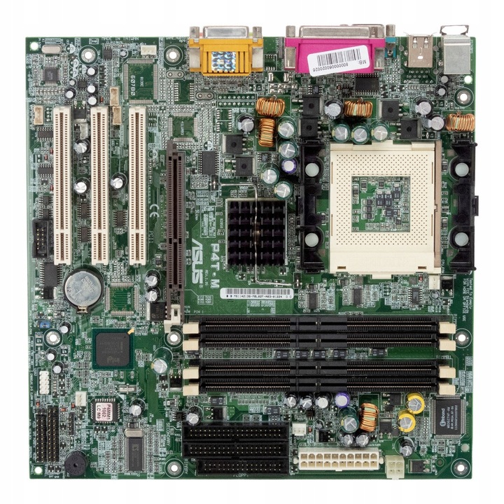 Alaplap, P4T-M, microATX, RDRAM, 4 RAM foglalat, 3 PCI, 1 AGP