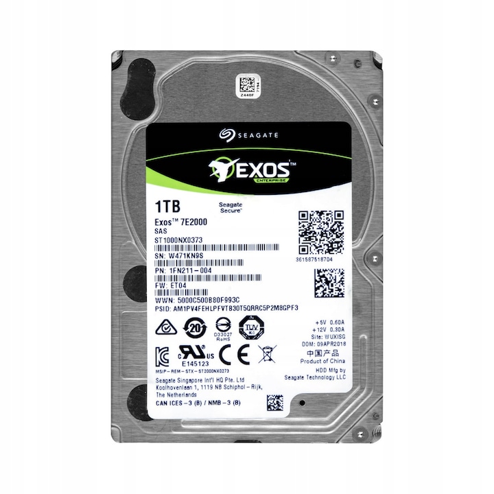 Hard Disk intern SEAGATE EXOS 1TB 7200RPM 128MB SAS-3 2.5''