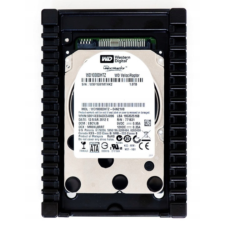 Merevlemez 1TB Western Digital Velociraptor 10K SATA III 3.5" 64MB Cache