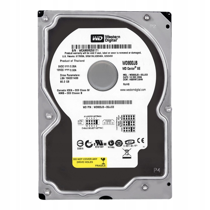 Hard Disk 3.5'' Caviar SE 80GB, 7200RPM, 8MB, ATA