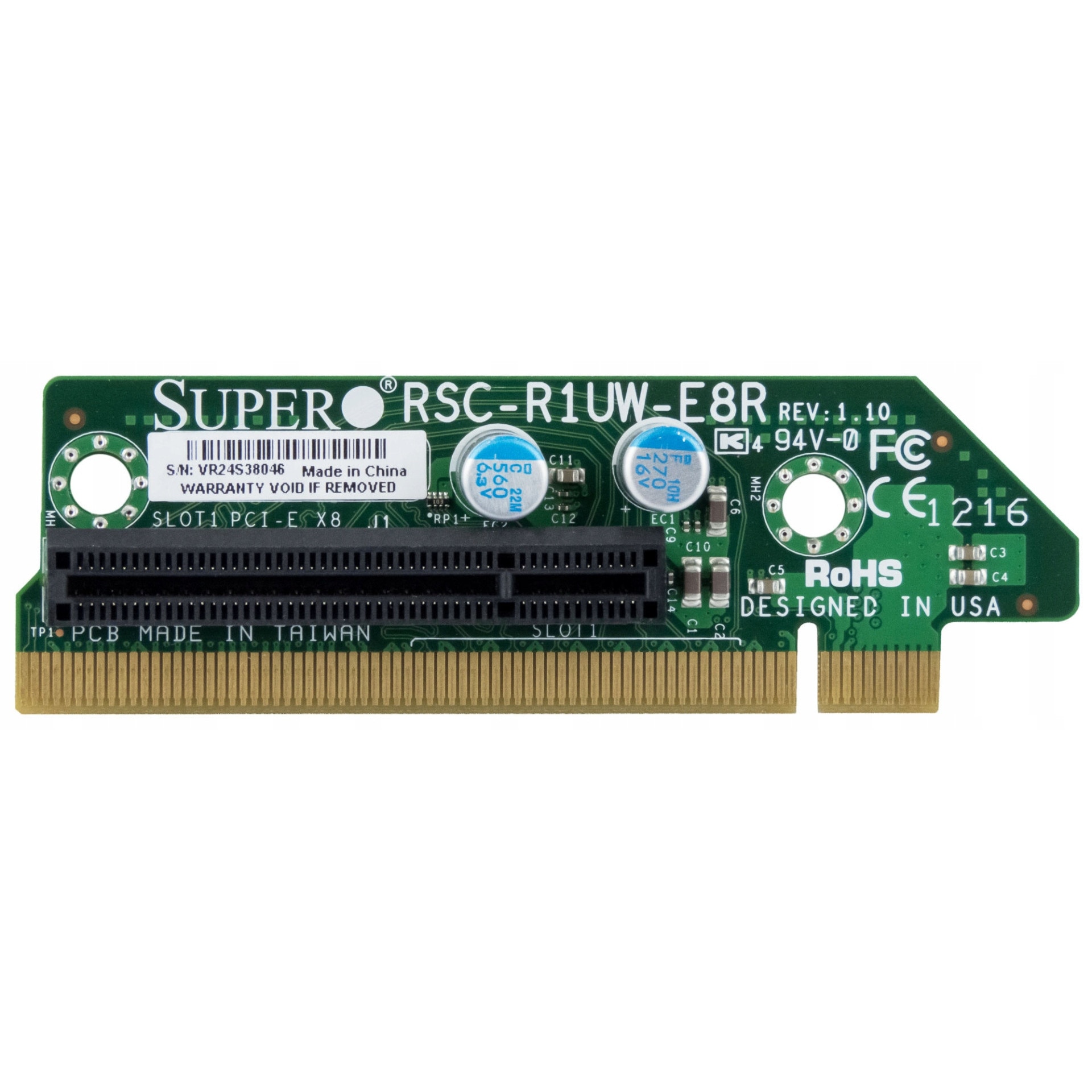 Riser PCI-E SUPERMICRO RSC-R1UW-E8R, 1 slot x8 - eMAG.ro