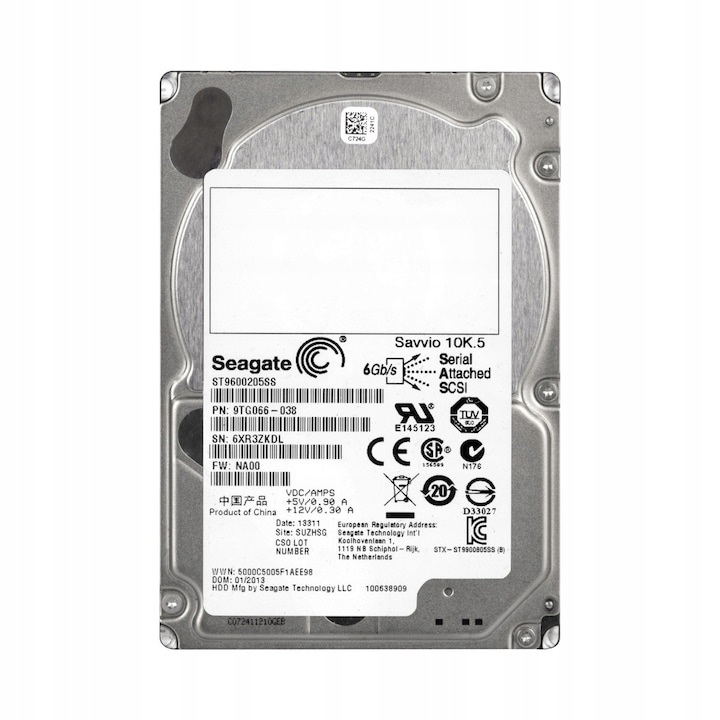 Hard Disk 600GB 10K 64MB SAS-2 2.5'' Seagate SAVVIO 10K.5
