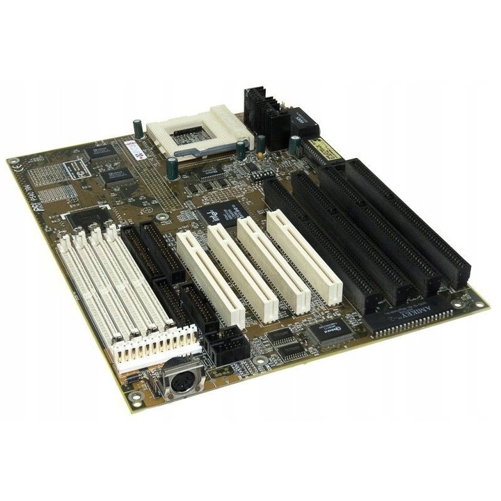 MSI 5128 VER:1.1 alaplap, Socket 7, 4 RAM foglalat, 4 PCI, 4 ISA, Baby AT