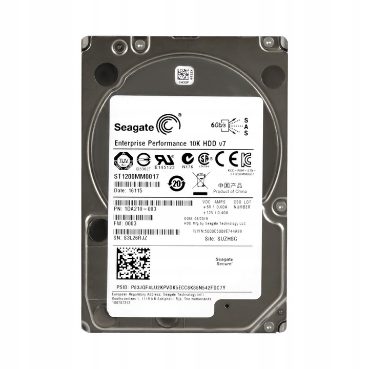 Hard Disk 1.2TB, Seagate, 10K RPM, 64MB Cache, SAS-2, 2.5''