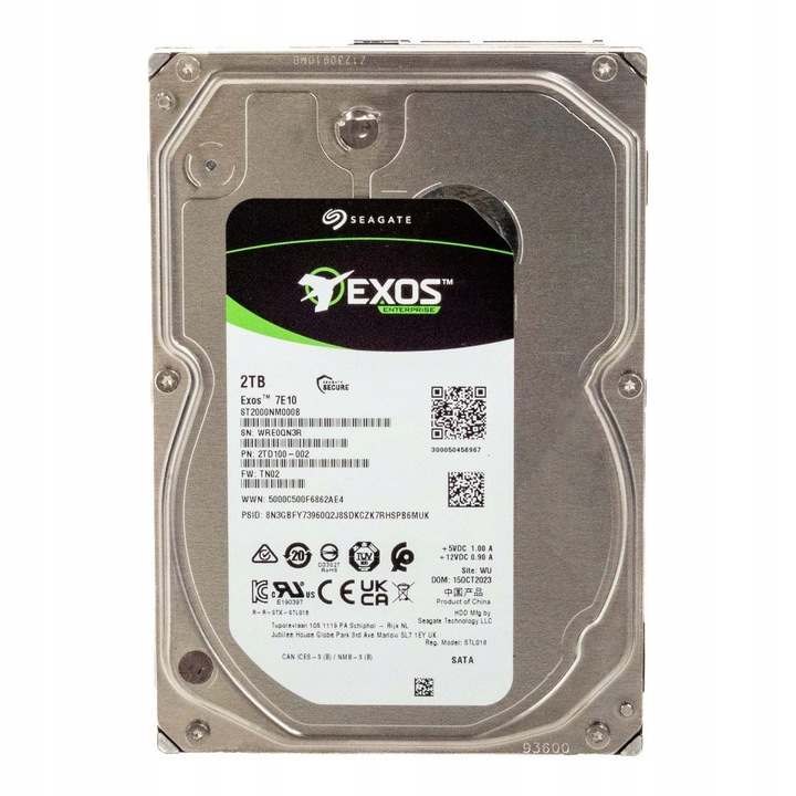 Hard Disk 3.5'' Seagate Exos 7E10 2TB 7.2K 256MB SATA III