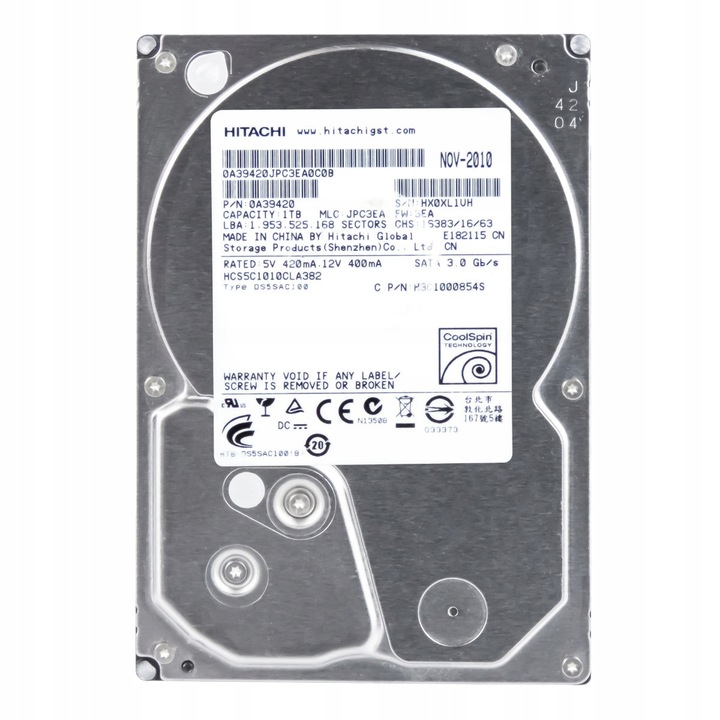 Hard Disk 1TB Hitachi CinemaStar 5K1000 5700RPM 8MB SATA II 3.5"