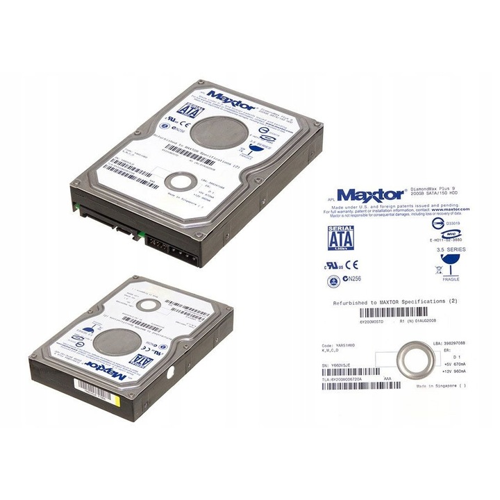 Hard Disk 200GB SATA II 7200RPM 3.5''
