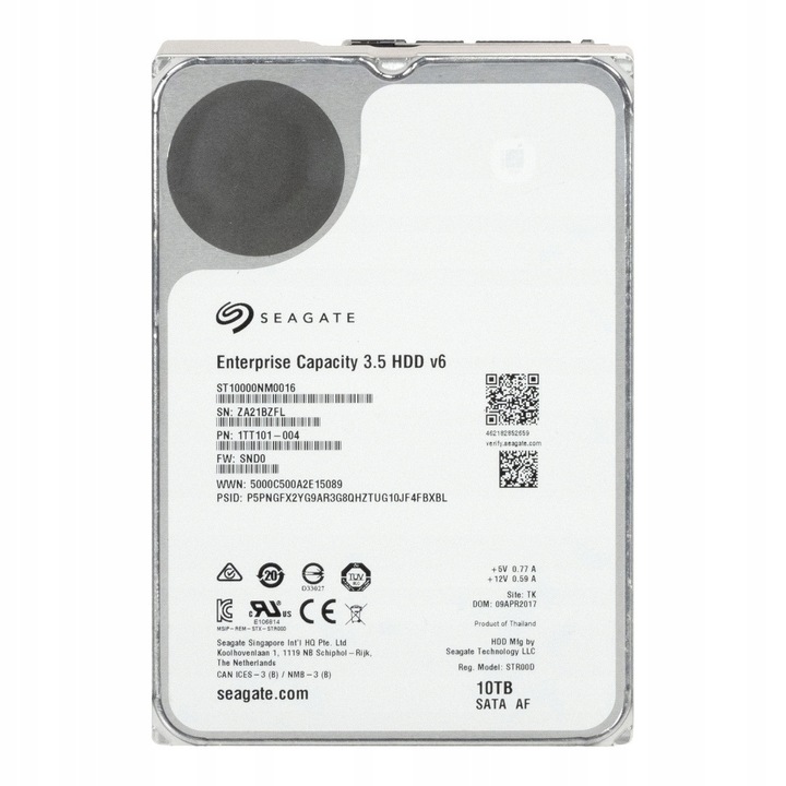 Hard Disk 10TB Seagate ST10000NM0016 7200RPM 256MB SATA III 3.5''