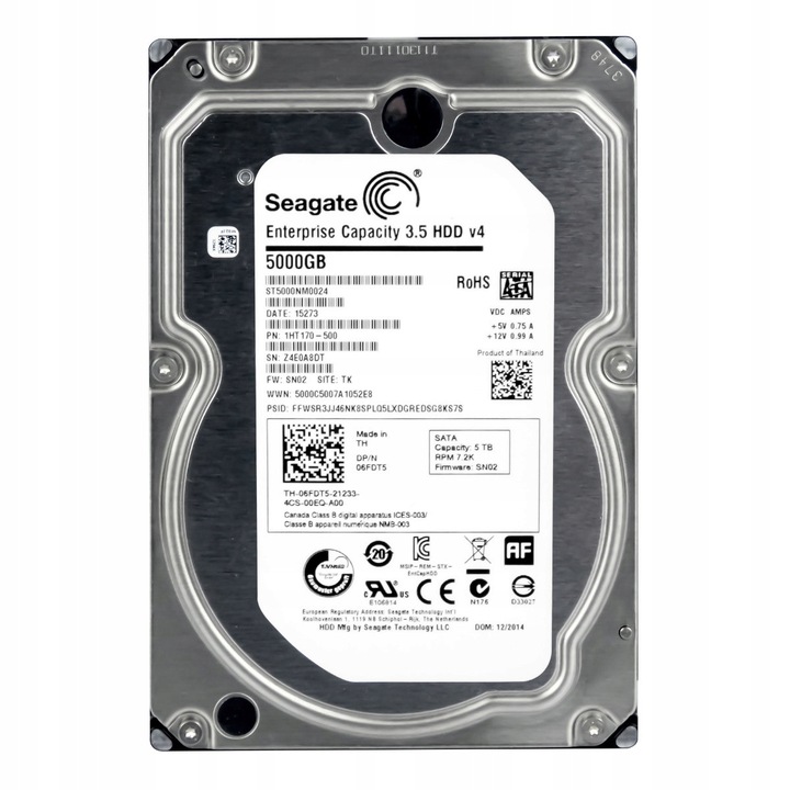 Hard Disk 5TB 7200RPM SATA III 3.5" DELL ST5000NM0024