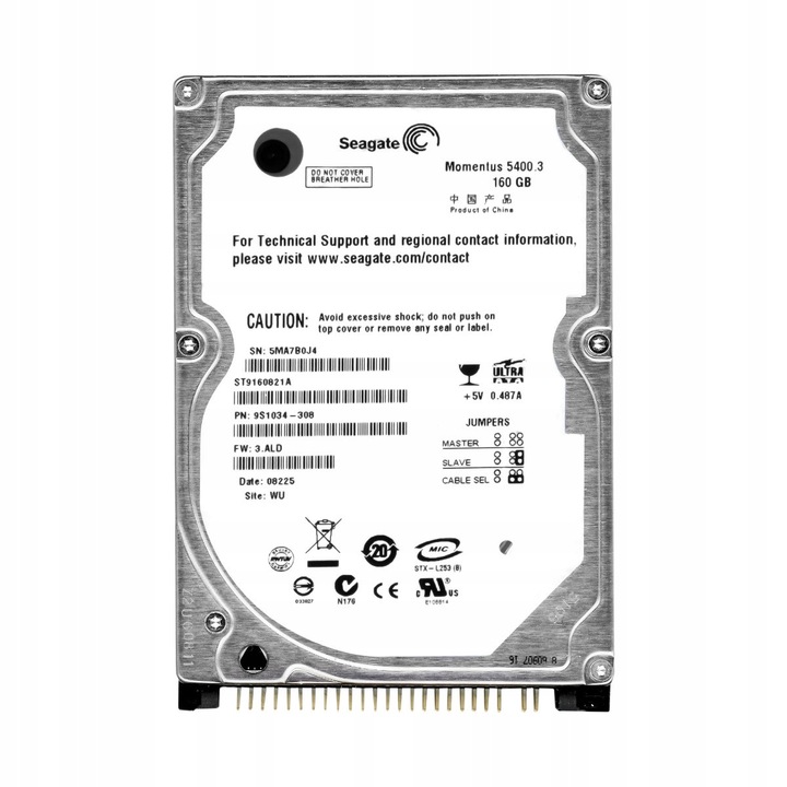 Hard Disk 2.5'' Seagate Momentus 160GB 5.4K 8MB ATA IDE