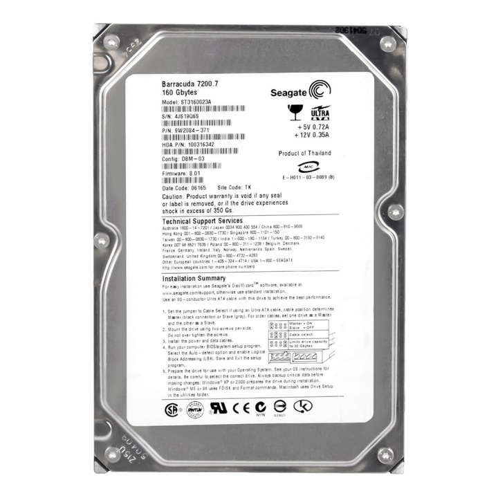Hard Disk 3.5'' Seagate Barracuda 160GB, 7200RPM, 8MB, ATA
