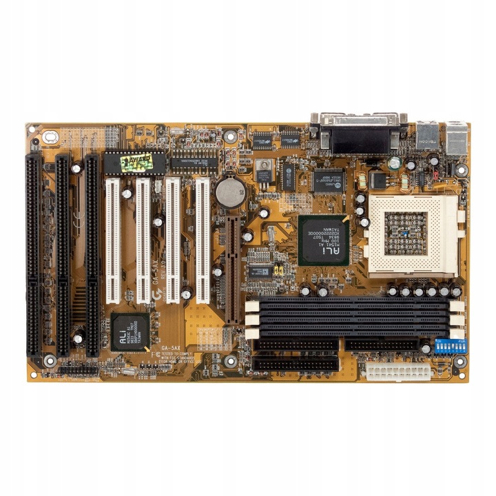 Дънна платка GIGABYTE GA-5AX REV 3.0 Socket 7, 3 слота RAM, 4 PCI, 3 ISA, ATX
