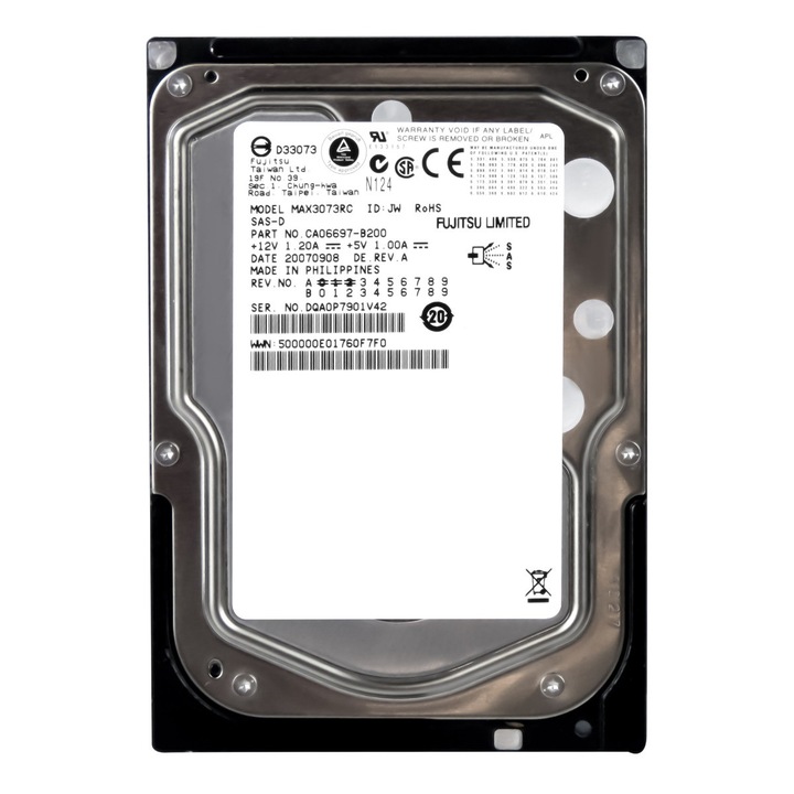 Merevlemez FUJITSU MAX3073RC 73GB 15K 16MB SAS 3.5''
