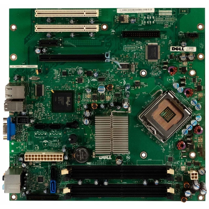 Dell 0WG864 alaplap LGA775 DDR2, 4 RAM foglalat, 2 PCI Express, 6x USB, DIMENSION E520