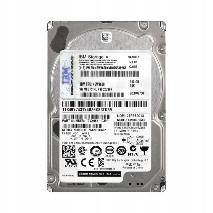 Merevlemez IBM 900GB 10K 64MB SAS-2 2.5"