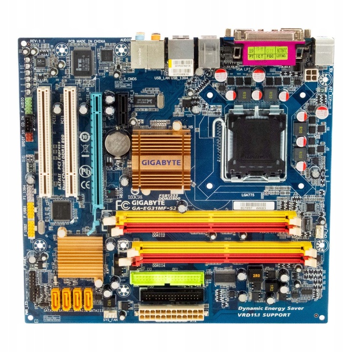 Alaplap GIGABYTE GA-EG31MF-S2 REV:1.1, Socket 775, DDR2, micro ATX