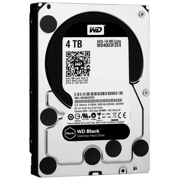 Hard Disk 3,5" Western Digital Black 4TB, SATA III, 7200rpm