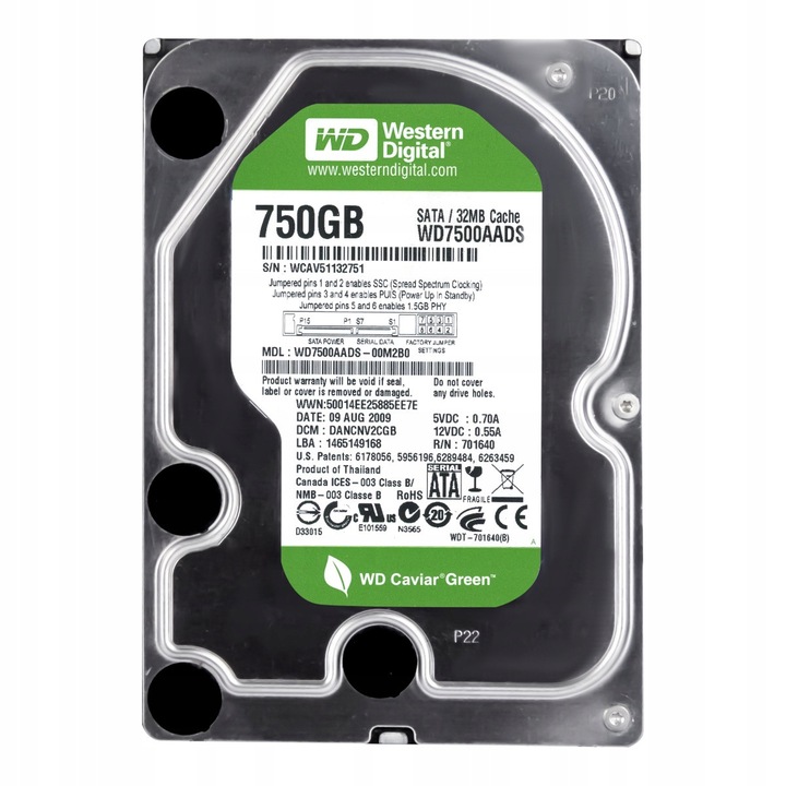 Hard Disk 500GB Western Digital Caviar Green 7200rpm 3,5''