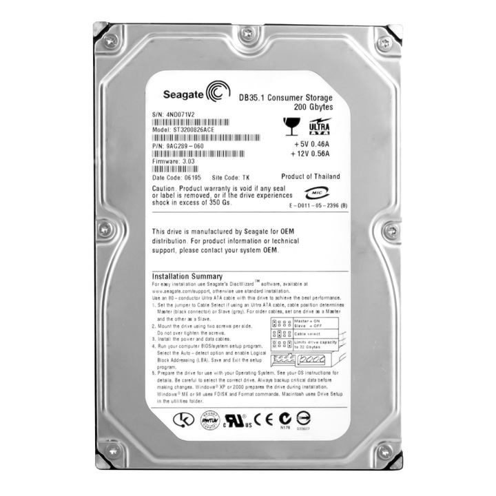 Hard Disk 200GB 7200RPM 8MB ATA 3.5''