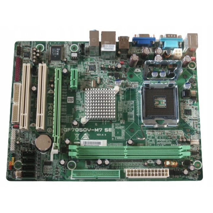Дънна платка Biostar GF7050V-M7 SE, micro ATX, 2x DDR2, 2x PCIe, 2x PCI, Socket 775