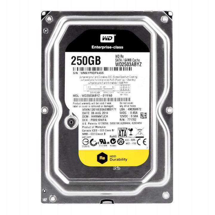 Hard Disk 250GB Western Digital 7.2K 64MB SATA III 3.5''
