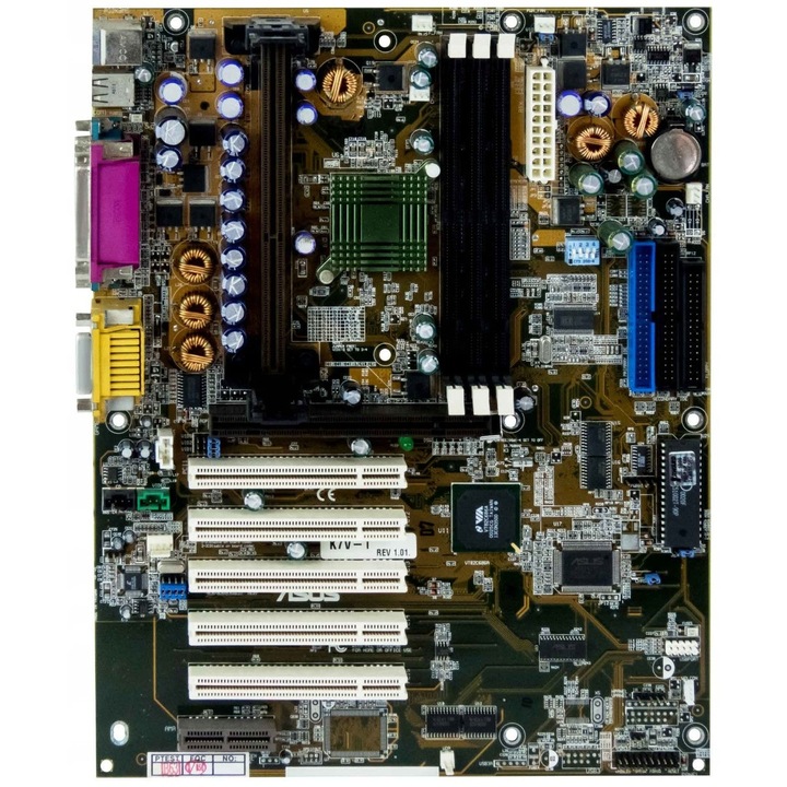 Alaplap, K7V-T REV 1.01, AMD Socket Slot A, SDRAM, 5 PCI