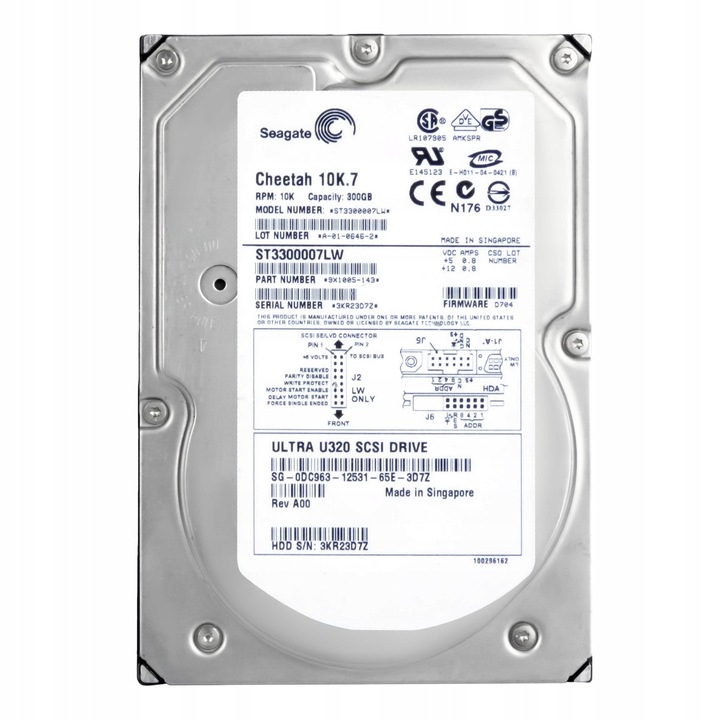 Hard disk server Dell 300GB 10K 8MB SCSI 3.5''