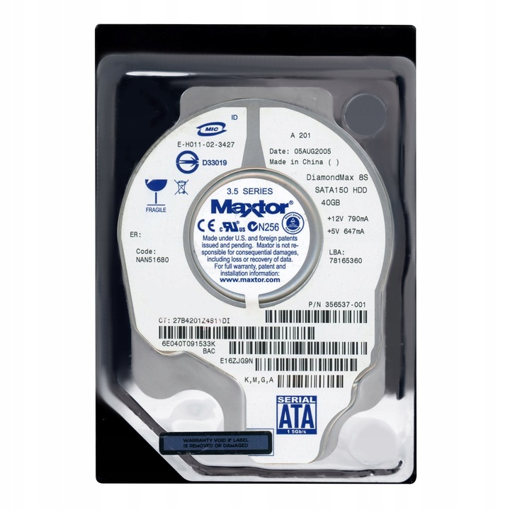 Hard Disk 3.5'' Maxtor DiamondMax 8s 40GB 7200RPM 2MB SATA