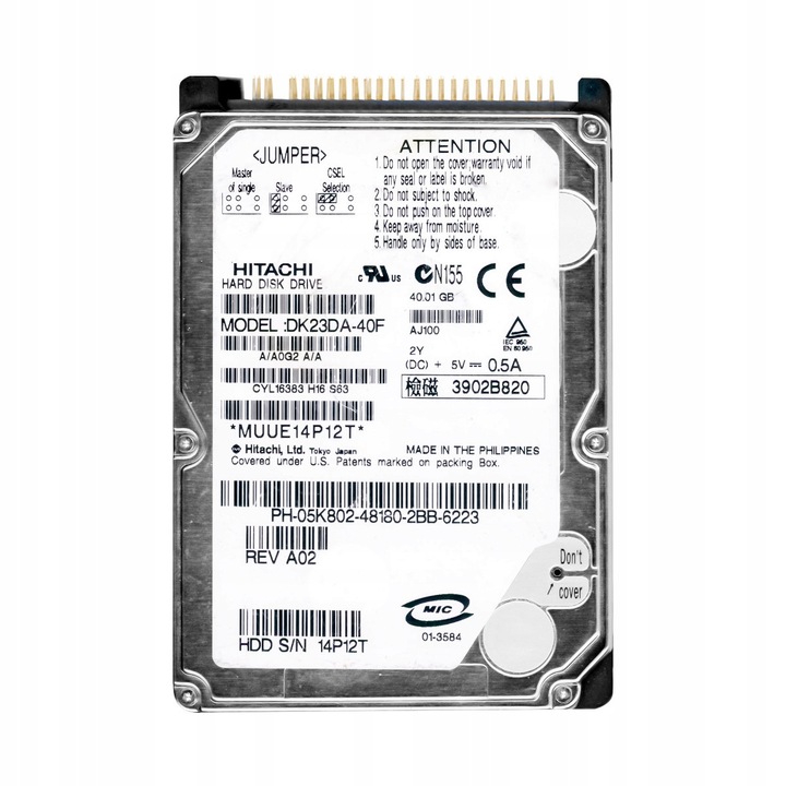 Hard Disk 2.5'' Hitachi DK23DA-40F 40GB 4.2K 8MB