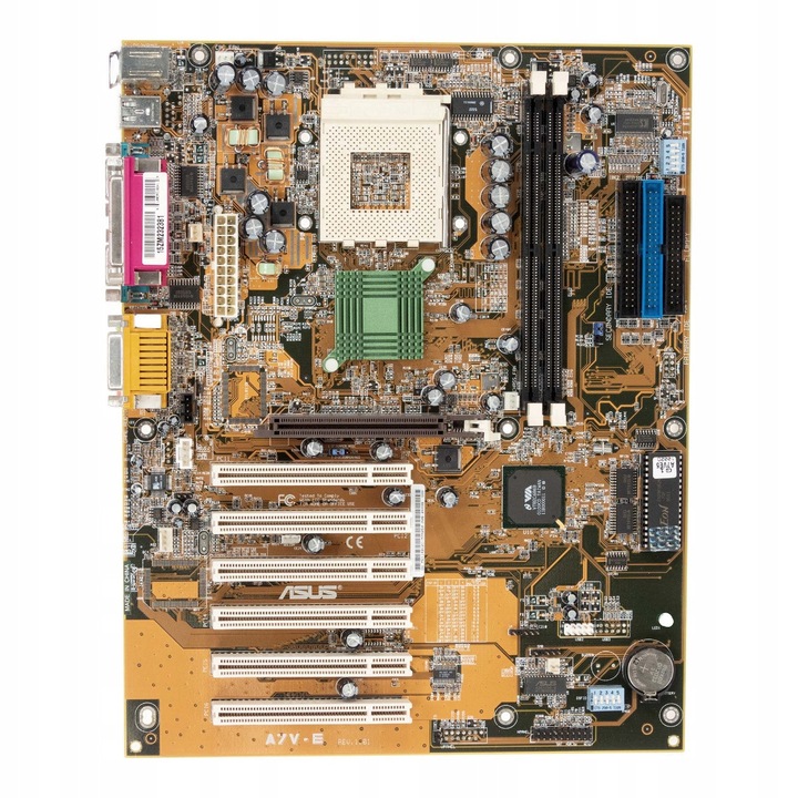 ATX alaplap, A7V-E REV.1.01, 2 RAM foglalat, 6 PCI, 462(A)