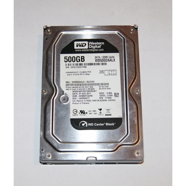 Hard Disk 500GB 7200RPM SATA III 3.5" Caviar Black