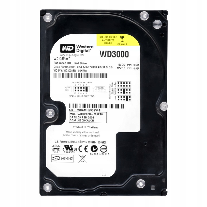 Hard Disk 300GB Western Digital CAVIAR 7200RPM 2MB ATA 3.5''