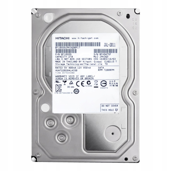 Hard Disk 2TB Hitachi UltraStar A7K2000 7200RPM 32MB SATA II 3.5"