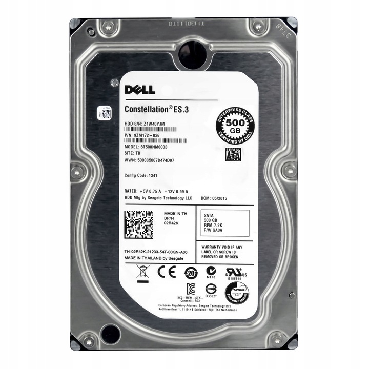 Hard Disk 500GB 7200RPM 64MB SATA III 3.5'' Dell