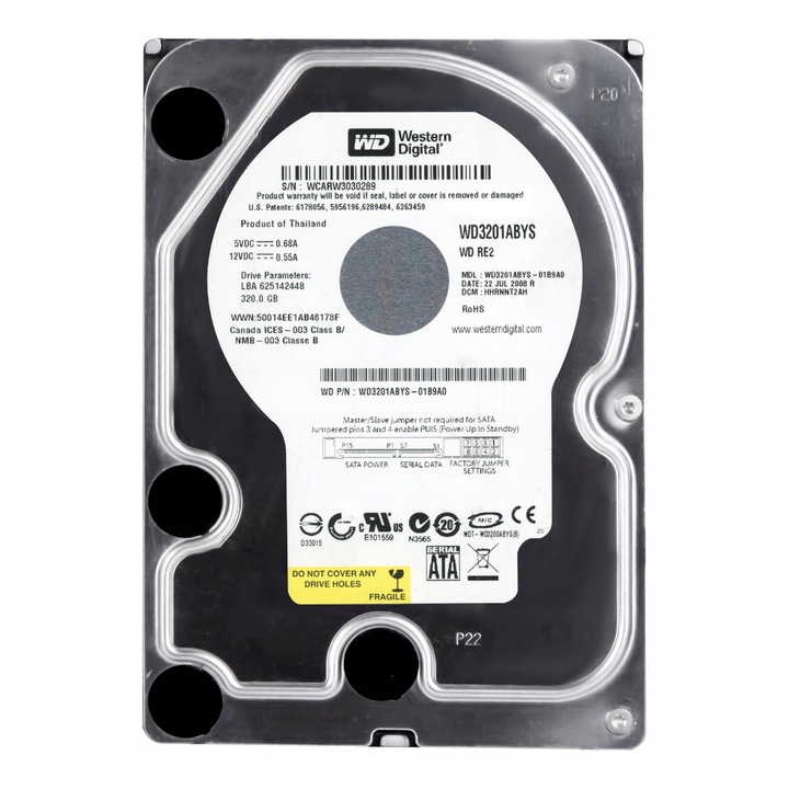 Hard Disk 3.5'' Western Digital RE2 320GB 7200RPM 16MB SATA II