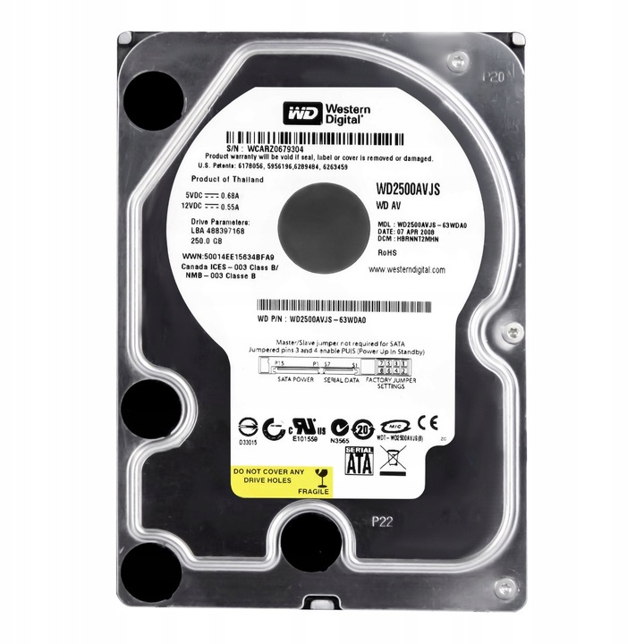 Hard Disk 250GB, Western Digital, AV, 7200RPM, SATA II, 3.5''