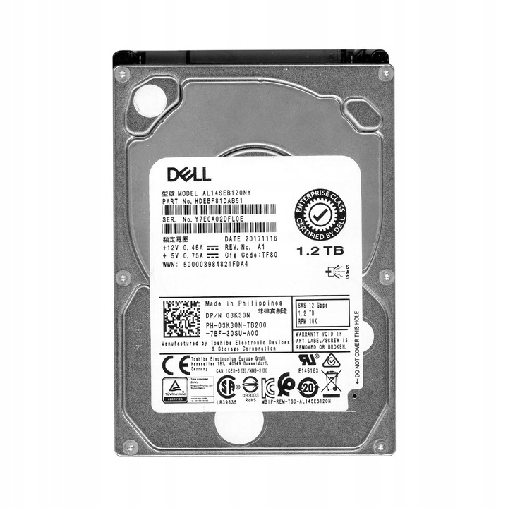 Hard Disk 1.2TB 10K 128MB SAS-3 2.5''